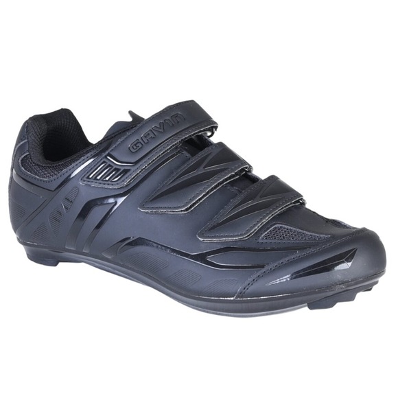 Gavin Shoes - Gavin Unisex Road Cycling Shoe SPD Size 38 Black